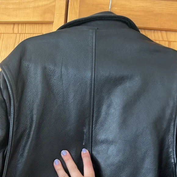 Wilson Black Leather Jacket for Men - Picture 5 of 5